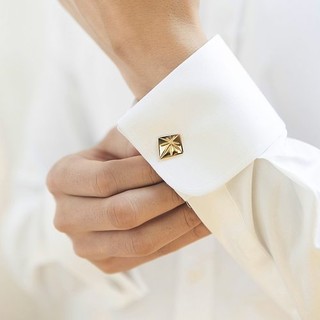YIN/隐「应」闪烁脉冲星系列 黄金色18K金 袖扣