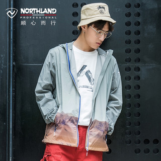 NORTHLAND 诺诗兰 春夏户外男防紫外线upf+弹力防晒皮肤衣GL065101 灰色 L