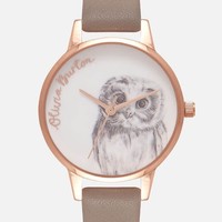 OLIVIA BURTON 绘图动物系列 猫头鹰 女士时装腕表