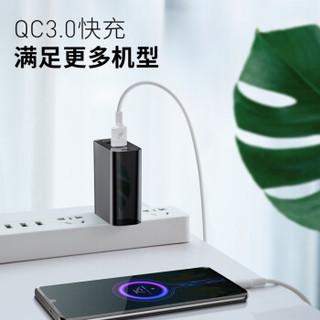 BASEUS 倍思 PD60WQC 快充充电器头多口快插头 (黑色)