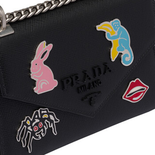 PRADA 普拉达 小牛皮黑色单肩包 1BD127VC5M-2ERX-F0002