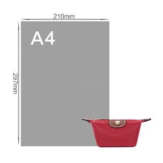 LONGCHAMP 珑骧 女士系列红色织物零钱包  3693 089 545