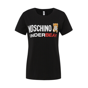 MOSCHINO  莫斯奇诺 女士小熊图案棉质短袖T恤 Z A1906 9002 0555