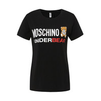 MOSCHINO  莫斯奇诺 女士黑色小熊图案棉质短袖T恤 Z A1906 9002 0555 S码