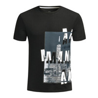 ARMANI 00003289888 阿玛尼奢侈品19春夏新款男士城市剪影印花短袖T恤 3GZTAQ-ZJ4CZ BLACK-1200