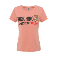MOSCHINO 女士粉色小熊图案棉质短袖T恤 Z A1906 9002 0147 S码