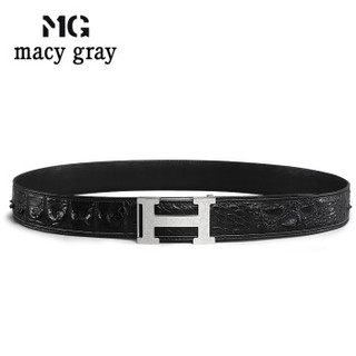 MG macy gray 奢侈品腰带鳄鱼皮男士皮带真皮商务不锈钢板扣裤带  MG8361P#2