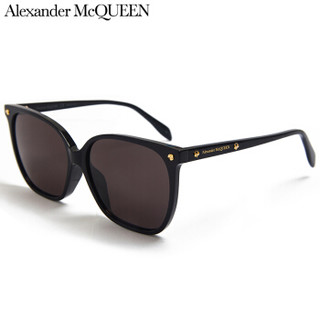 ALEXANDER MCQUEEN 女款墨镜 灰色镜片黑色镜框眼镜 太阳镜 AM0188S-001 59mm