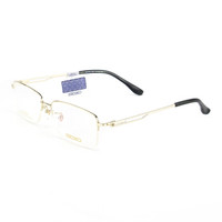 SEIKO 精工 眼镜框男款半框纯钛商务眼镜架近视配镜光学镜架HC1015 25 54mm 金色
