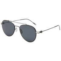 MONT BLANC 万宝龙 男女款 枪色镜框灰色镜片眼镜太阳镜 MB 0001S 006 56MM