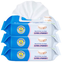 FIVERAMS 五羊 婴儿护肤柔湿巾 80片 3包装  *5件
