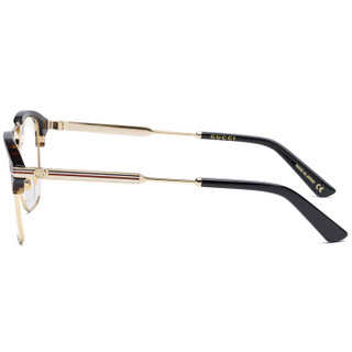 GUCCI 古驰 近视眼镜框男 金属半框造型光学眼镜架 GG0241O-003 哈瓦那板材配金属镜框 54mm