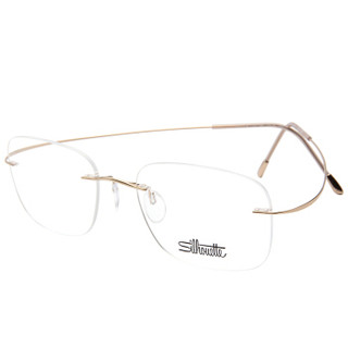 Silhouette 诗乐 光学眼镜架眼镜框男女款金色镜框金色镜腿 5515 CR 7531 54MM