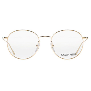 Calvin Klein 卡尔文·克莱 眼镜框 男女款粉金色金属光学近视眼镜架 CK5460 714 49mm