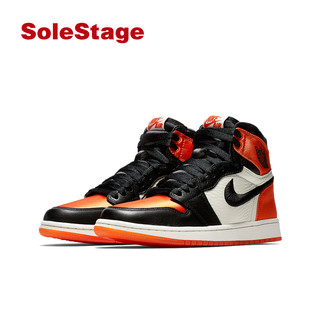 Air Jordan 1 Satin Backboard AJ1黑橙丝绸扣碎AV3725-010 (39)