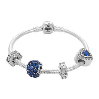 PANDORA 潘多拉 蓝色纯洁之心串珠手链 PDL0323-18