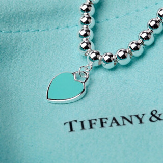 Tiffany&Co. 蒂芙尼 女士蓝心手链珐琅心项手链粉心 925银饰品女士手链礼物礼品 蓝心 1