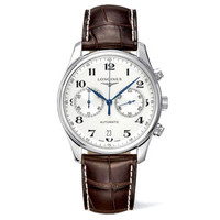 LONGINES 浪琴 名匠系列 L2.629.4.78.3 男士自动机械手表 40mm 白色 棕色 鳄鱼皮