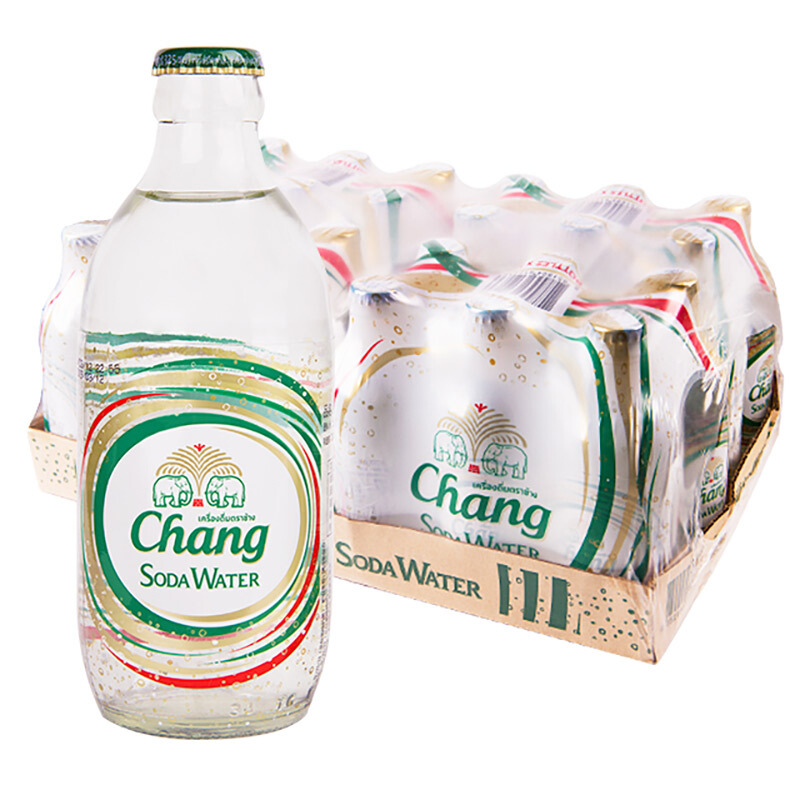 Chang 象牌 泰象（Chang） 泰国原装进口 苏打水原味325ml*24 玻璃瓶经典气泡水无糖整箱装 原味 325ml*24 玻璃瓶