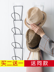简约门后帽子收纳神器创意多功能置物架挂帽子挂钩家用玄关衣帽架多少钱 什么值得买