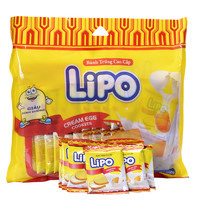 越南进口Lipo鸡蛋牛奶面包干135g整箱利葡早餐食品面包片零食