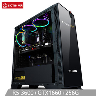 KOTIN 京天 决斗D366 组装台式机（Ryzen5 3600、8GB、256GB、GTX1660）