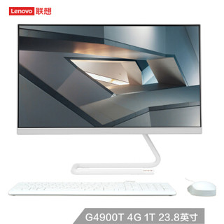 联想（Lenovo）AIO 520C逸系列致美一体台式电脑23.8英寸（G4900T 4G 1T WIFI 蓝牙  三年上门）白