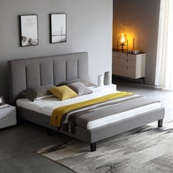 A家家具 DA0173 现代简约软包双人床 1.8米