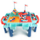 贝恩施 儿童玩具积木桌（两个椅）+限时赠43滑道积木