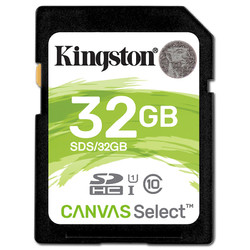 Kingston 金士顿 Canvas Select SDXC UHS-I U1 SD存储卡 32GB