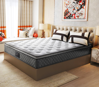慕思 新品床垫 独筒三区弹簧床垫 席天然乳胶双人床垫1.8米