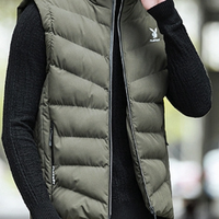 PLAYBOY 花花公子 新款带帽无袖连帽男土棉外套潮加厚坎肩外套 SY28010