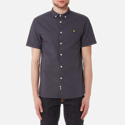 Lyle & Scott/苏格兰金鹰Short Sleeve Garment Dye Oxford Shirt 男士短袖衬衫