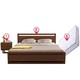 mufanhome 木帆家居 标准单床+床头柜*1+护脊床垫 1.5米
