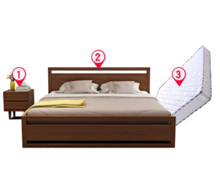 木帆家居(MUFAN-HOME) 床 双人床 实木床 1.8米单人床1.5m婚床 北欧/宜家日式 高箱储物木质床卧室家具