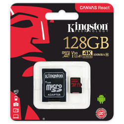 金士顿（Kingston）储存卡32g SDCR高速摄像监控tf手机内存小卡TF(Micro SD) 128G(读速100M/s 写速80M/s）