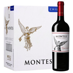 MONTES 蒙特斯 经典系列干红葡萄酒 赤霞珠 750ml*6支瓶装 整箱 *2件 +凑单品