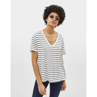 Bershka 巴适卡 02169900251 女士V领T恤