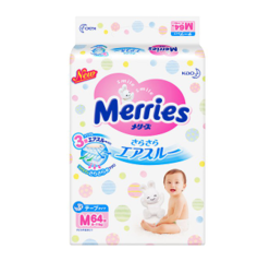 Merries 花王 婴儿纸尿裤 M64片 4包装 *4件