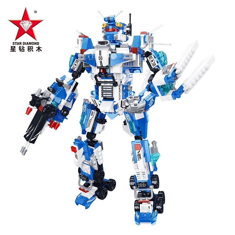 star diamond 星钻积木 重甲战警八合一套装