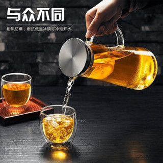 Asa room 高硼硅耐热玻璃冷水壶 不锈钢盖 1.5L