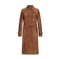 BURBERRY 博柏利 Trench 女士长款风衣 80070971 棕色 06