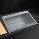 安华（ANNWA）加厚不锈钢纳米水槽洗菜盆洗碗池大单槽台上台下盆 60*45（纳米）-伸缩沥水篮
