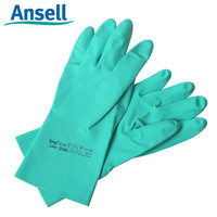 安思尔 耐酸碱溶剂 耐油污工业防护丁腈橡胶手套