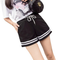 YUZHAOLIN 俞兆林 女装韩版跑步系带阔腿裤百搭运动短裤  YWDK193211