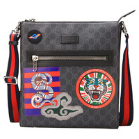 GUCCI 古驰 Night Courrier系列 男士帆布单肩包 474137 9F23N