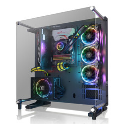 Tt（Thermaltake）Core P5 TG V2 黑色 机箱水冷电脑主机（DIY水冷/5mm钢化玻璃/开放全景/模组化/支持ATX）
