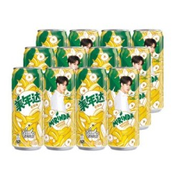 Mirinda 美年达 香蕉味 汽水碳酸饮料 330ml*12听