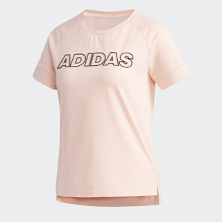 adidas 阿迪达斯 DT8330 女子 短袖T恤 (朦胧珊瑚粉、S)