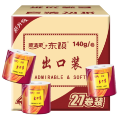 顺清柔 有芯卷纸 出口装4层140g*27卷卫生纸（整箱销售） *3件